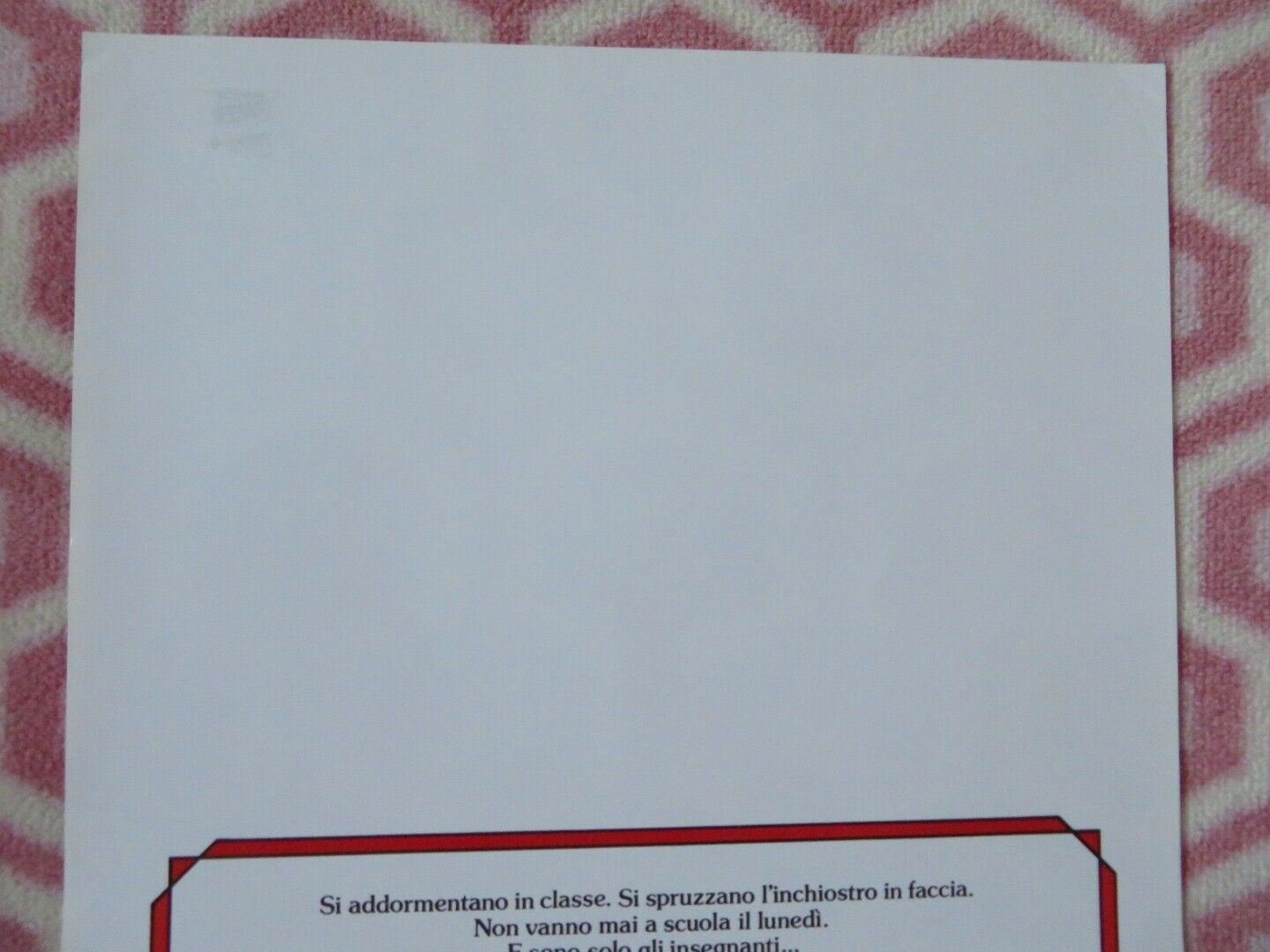 TEACHERS ITALIAN LOCANDINA (27.5"x13") POSTER NICK NOLTE 1984 Movie posters