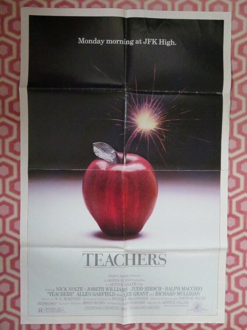 TEACHERS US ONE SHEET POSTER NICK NOLTE JOBETH WILLIAMS 1984 Movie posters
