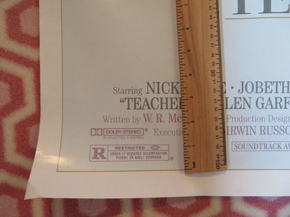 TEACHERS US ONE SHEET ROLLED POSTER NICK NOLTE LEE GRANT 1984 Movie posters
