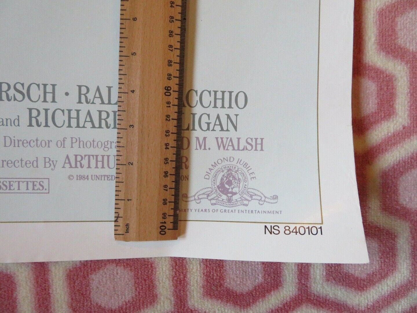 TEACHERS US ONE SHEET ROLLED POSTER NICK NOLTE LEE GRANT 1984 Movie posters