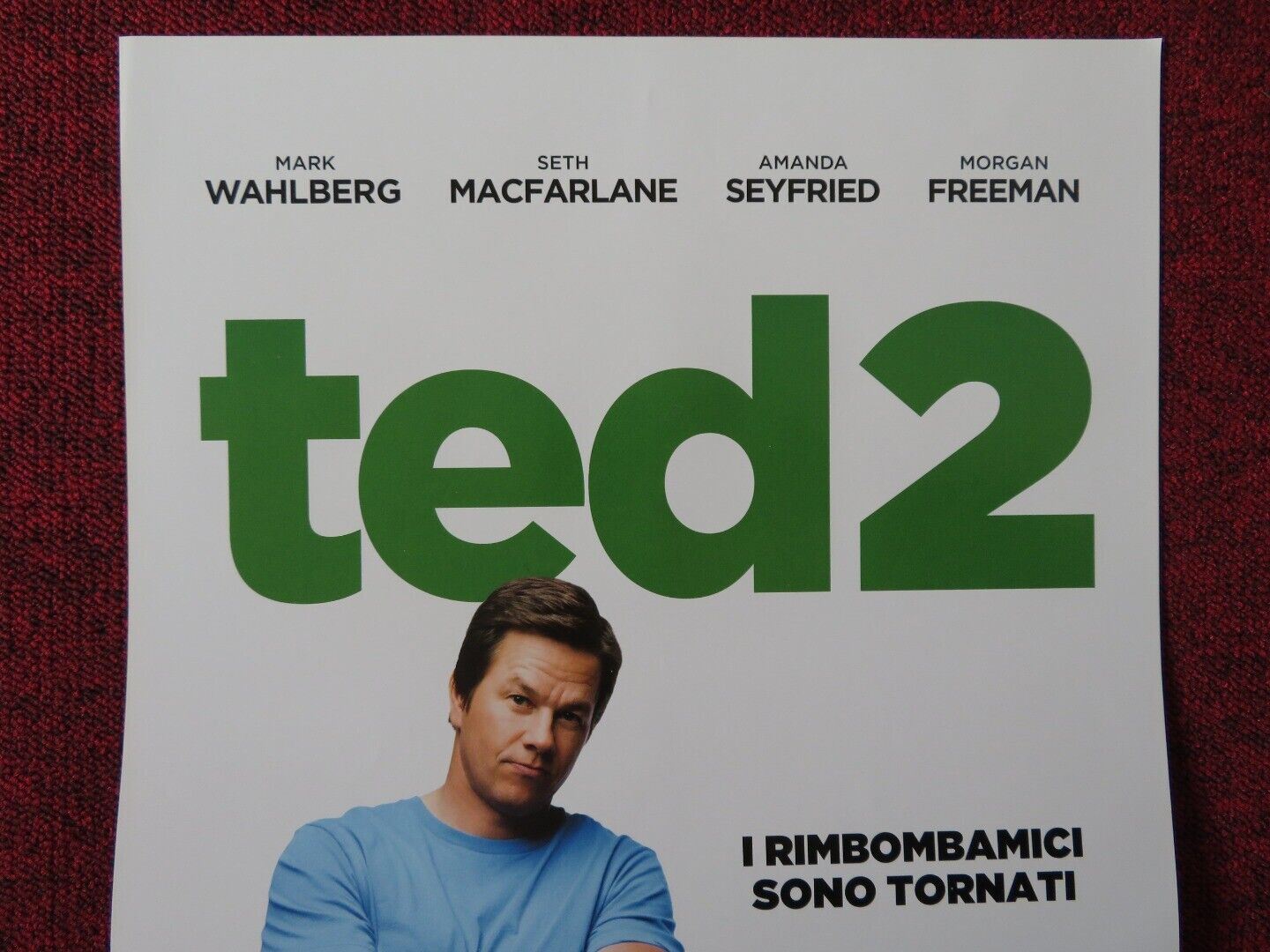 TED 2 ITALIAN LOCANDINA (26.5"x12.5") POSTER MARK WAHLBERG SETH MACFARLANE 2015 Movie posters