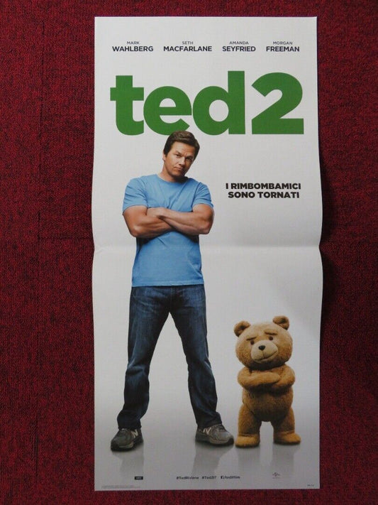 TED 2 ITALIAN LOCANDINA (26.5"x12.5") POSTER MARK WAHLBERG SETH MACFARLANE 2015 Movie posters