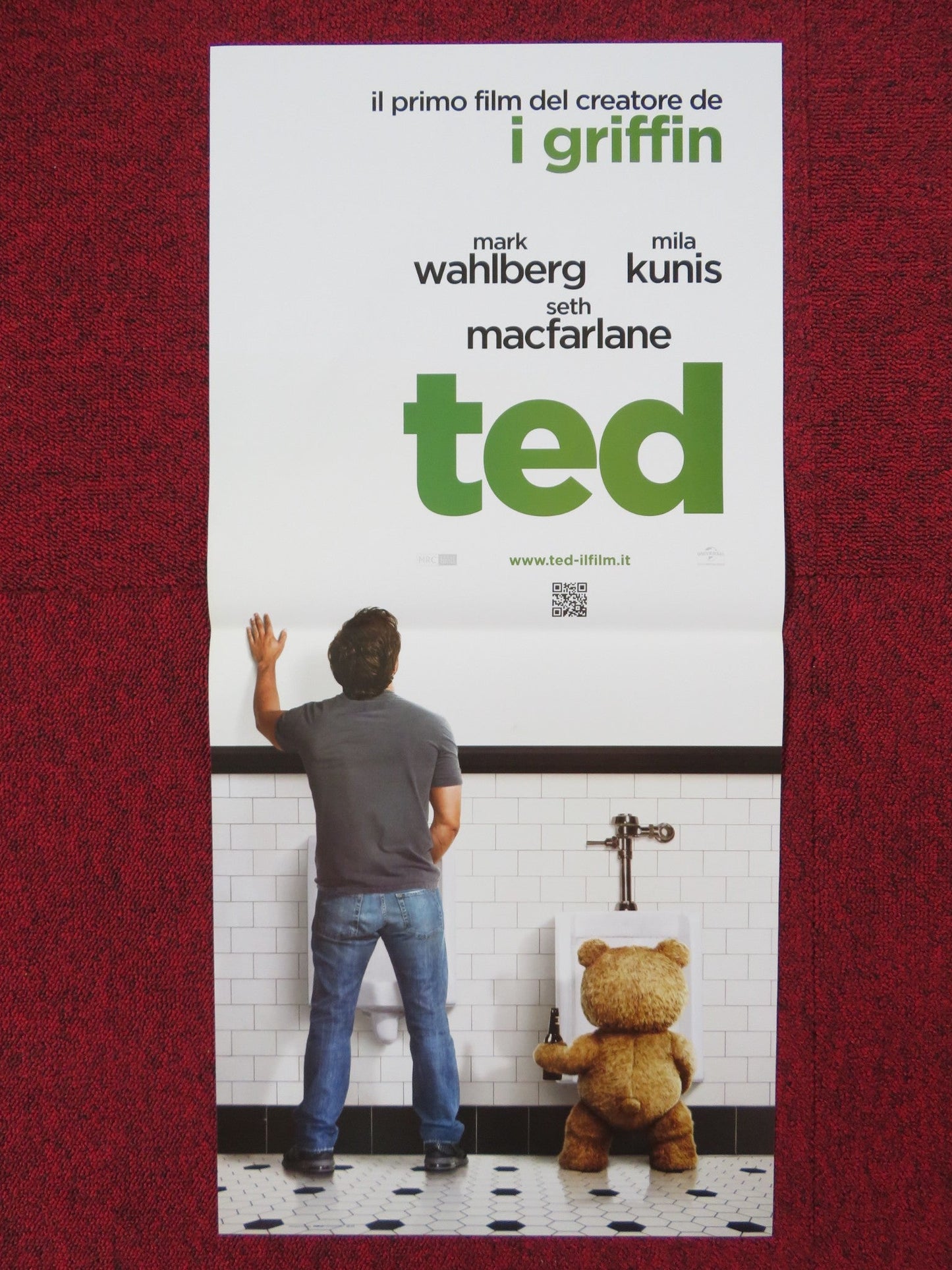TED ITALIAN LOCANDINA POSTER MARK WAHLBERG MILA KUNIS 2012 Rendezvous Cinema Movie posters