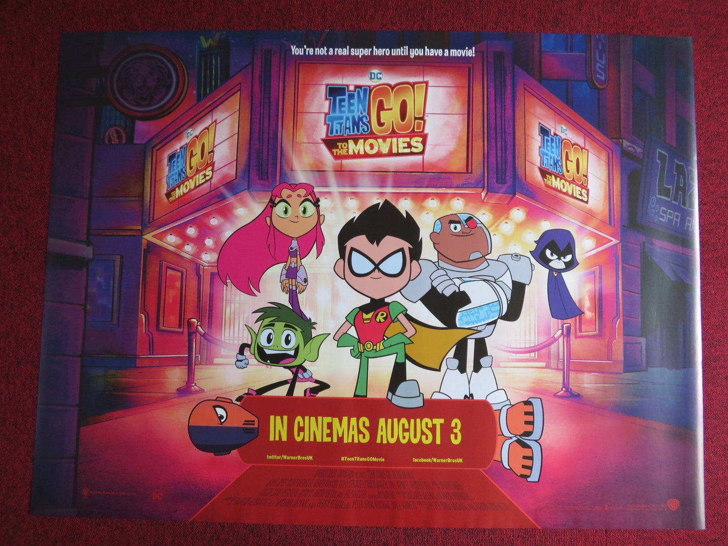 TEEN TITANS GO! TO THE MOVIES UK QUAD (30"x 40") ROLLED POSTER GREG CIPES 2018 Rendezvous Cinema Movie posters