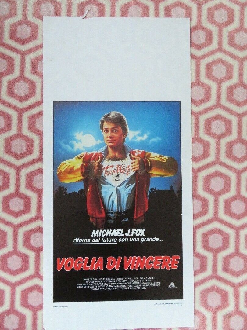 TEEN WOLF ITALIAN LOCANDINA (27.5"x 13") POSTER MICHAEL J.FOX 1985 - Rendezvous Cinema
