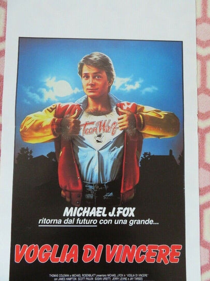 TEEN WOLF ITALIAN LOCANDINA (27.5"x 13") POSTER MICHAEL J.FOX 1985 - Rendezvous Cinema