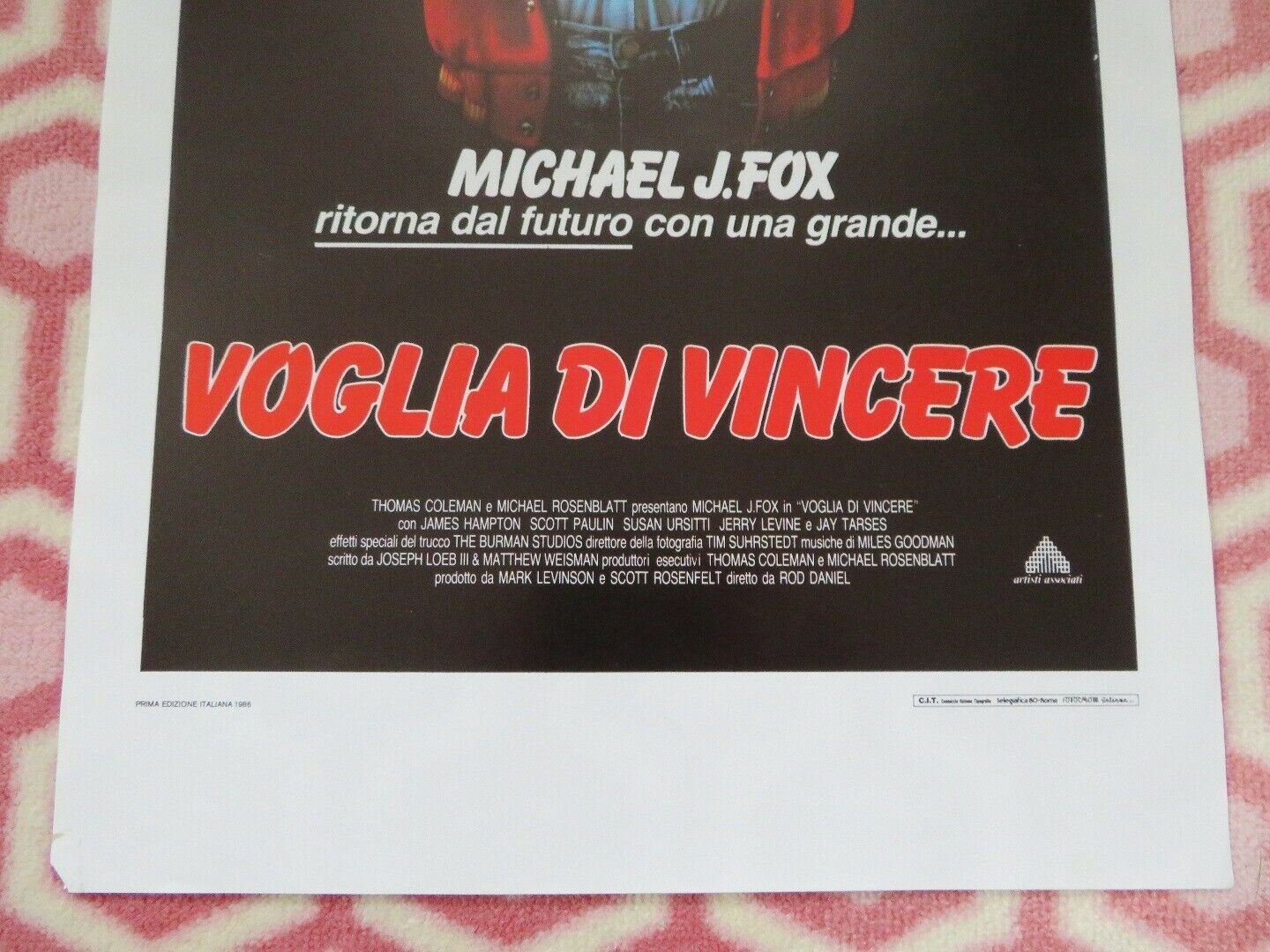 TEEN WOLF ITALIAN LOCANDINA (27.5"x 13") POSTER MICHAEL J.FOX 1985 - Rendezvous Cinema