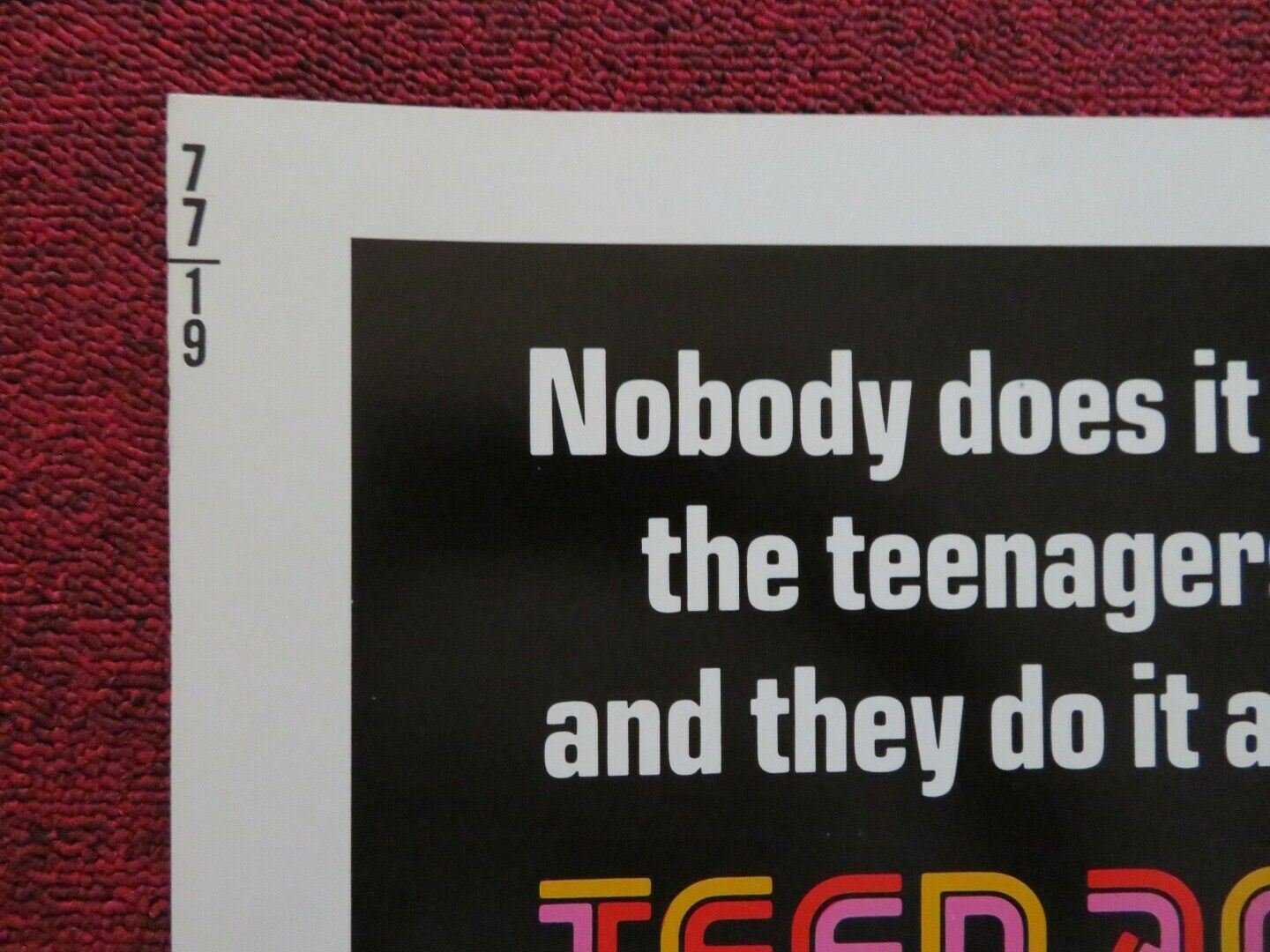 TEENAGE GRAFFITI US HALF SHEET (22"x 28") POSTER MICHAEL R DRISCOLL 1977 Movie posters