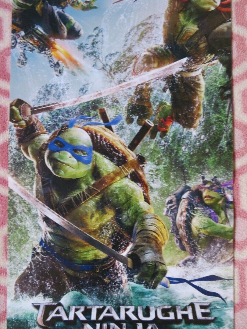 TEENAGE MUTANT NINJA TURTLES 2 ITALIAN LOCANDINA (26.5"x12.5") POSTER 2016 Movie posters