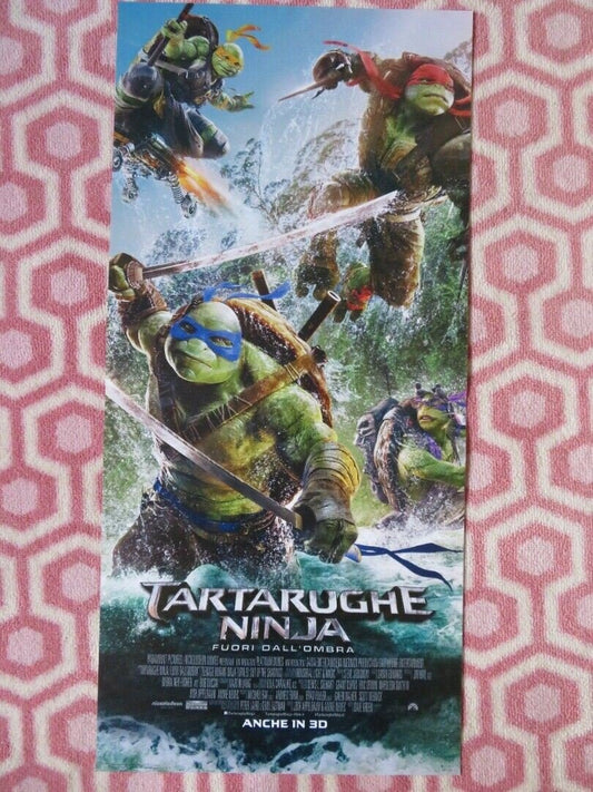 TEENAGE MUTANT NINJA TURTLES 2 ITALIAN LOCANDINA (26.5"x12.5") POSTER 2016 Movie posters