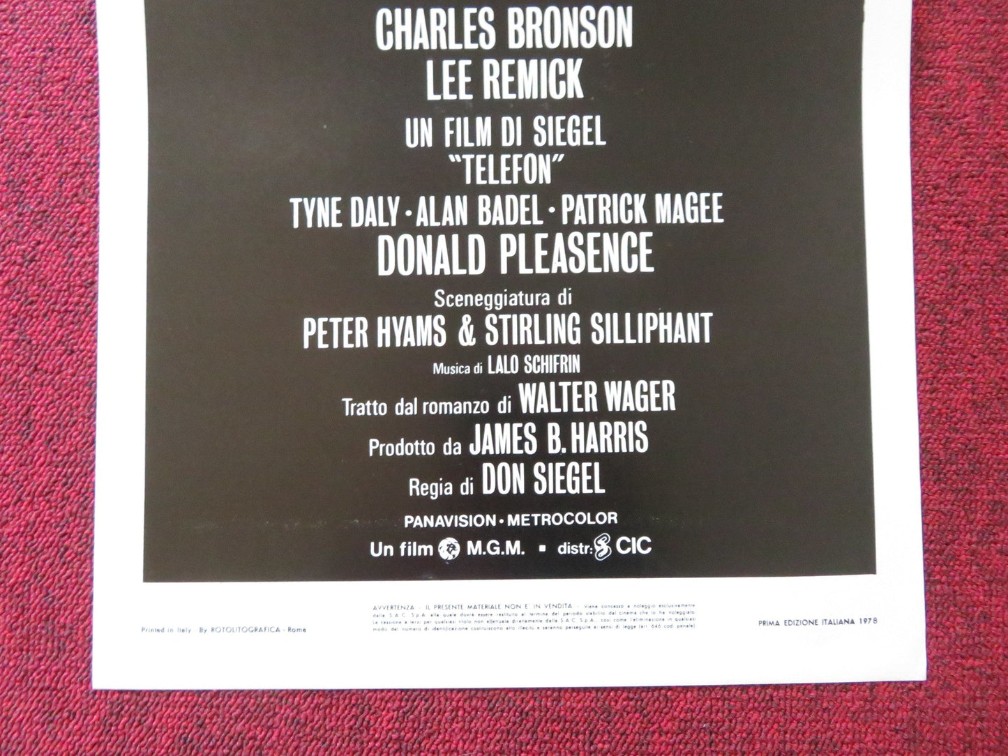 TELEFON ITALIAN LOCANDINA POSTER CHARLES BRONSON LEE RIMICK 1977 Rendezvous Cinema Movie posters