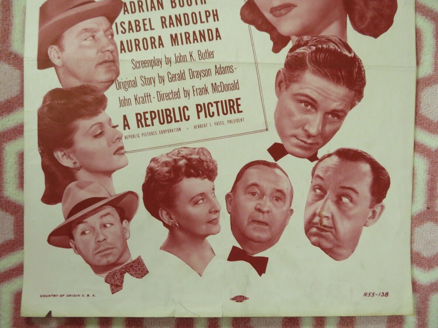 TELL IT TO A STAR US INSERT (14"x 36") POSTER RUTH TERRY ROBERT LIVINGSTON 1945 Movie posters