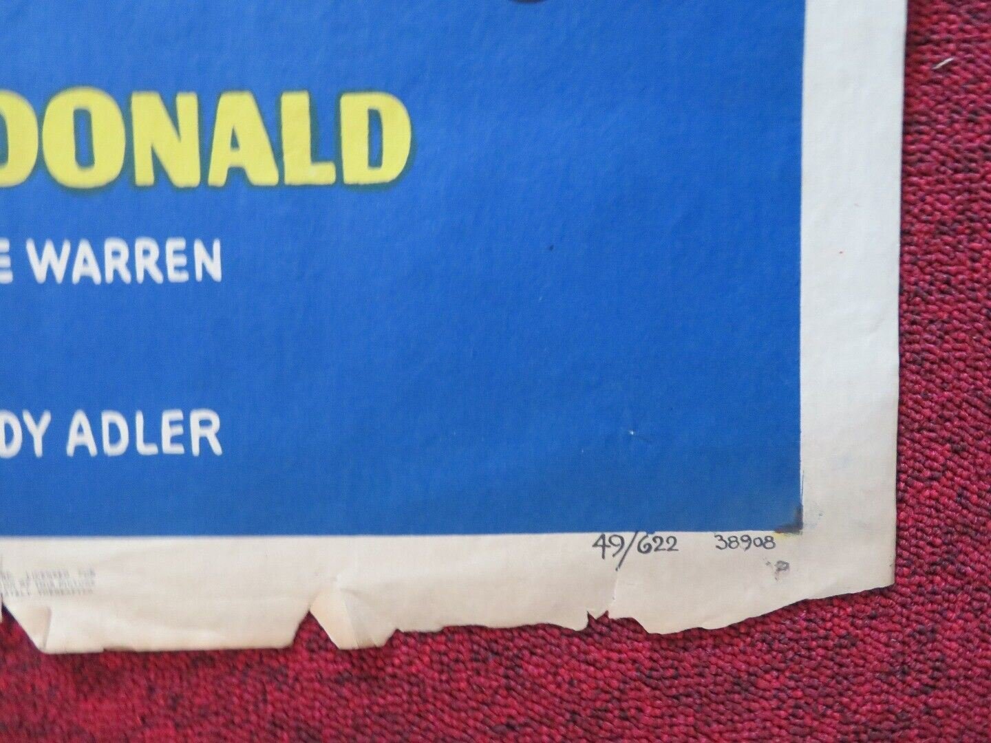 TELL IT TO THE JUDGE FOLDED US ONE SHEET POSTER ROSALIND RUSSELL 1949 - Rendezvous Cinema