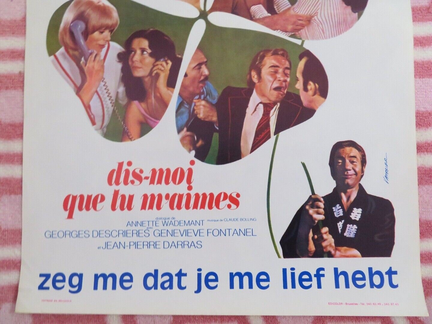 TELL ME YOU LOVE ME/ DIS - MOI QUE LU M'AINES BELGIUM (21.5"x 14.5") POSTER 1974 Movie posters