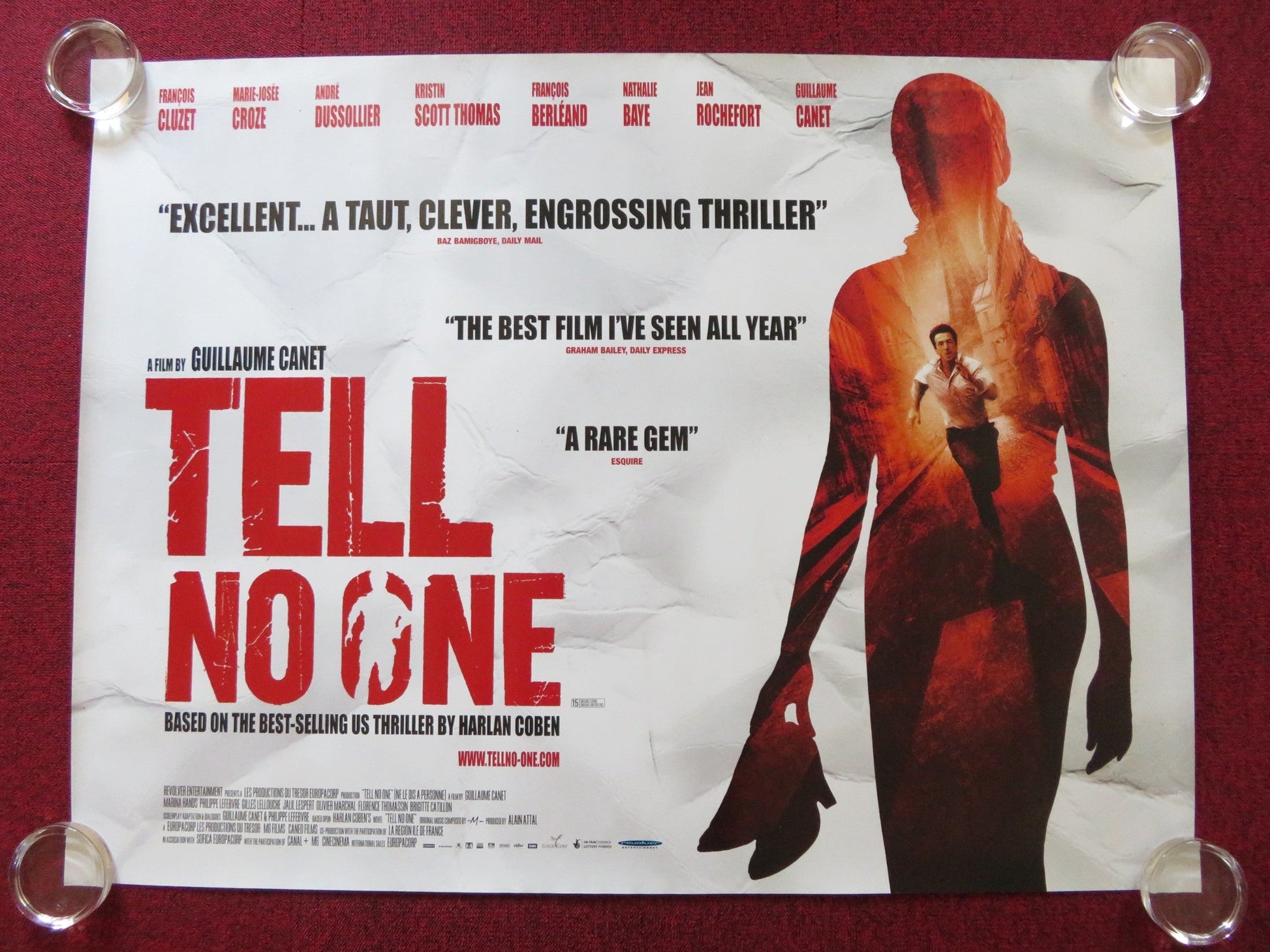 TELL NO ONE UK QUAD (30"x 40") ROLLED POSTER FRANCOIS CLUZET MARIE - J CROZE 2006 Rendezvous Cinema Movie posters