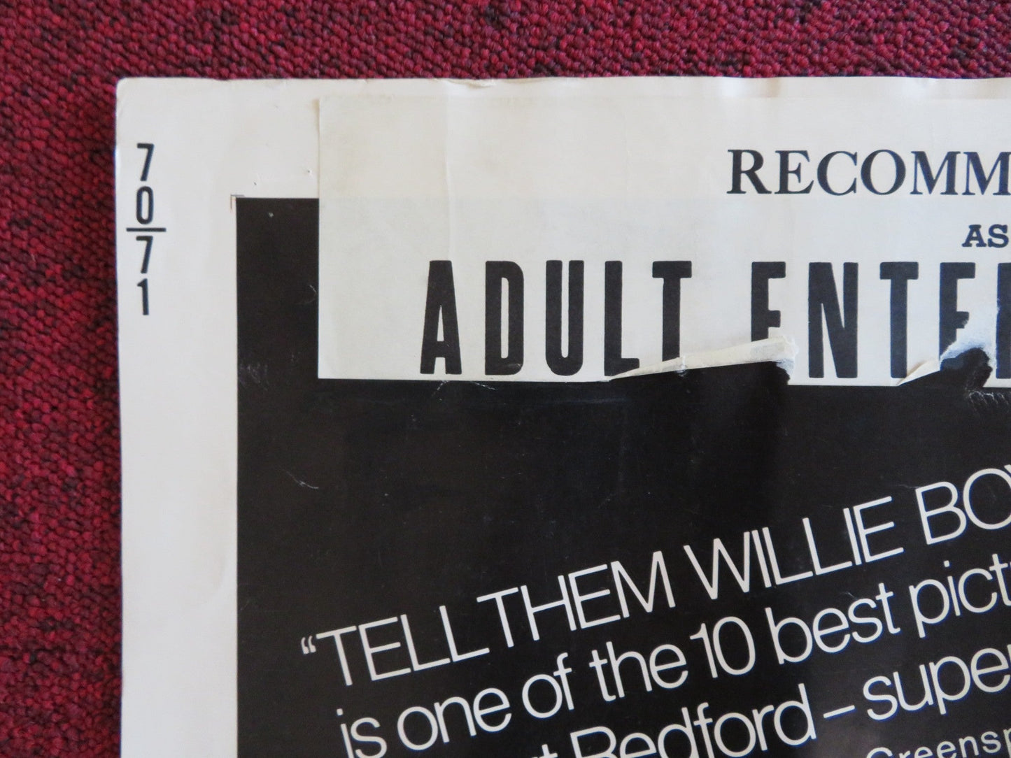 TELL THEM WILLIE BOY IS HERE US HALF SHEET (22"x 28") POSTER ROBERT REDFORD 1970 Rendezvous Cinema Movie posters