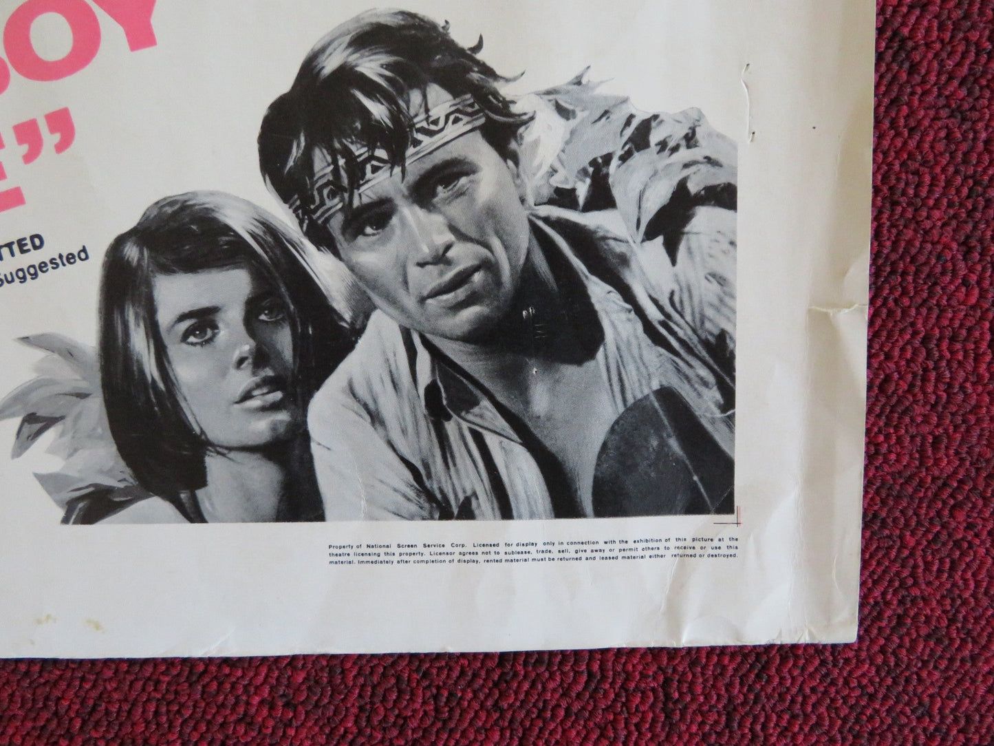 TELL THEM WILLIE BOY IS HERE US HALF SHEET (22"x 28") POSTER ROBERT REDFORD 1970 Rendezvous Cinema Movie posters