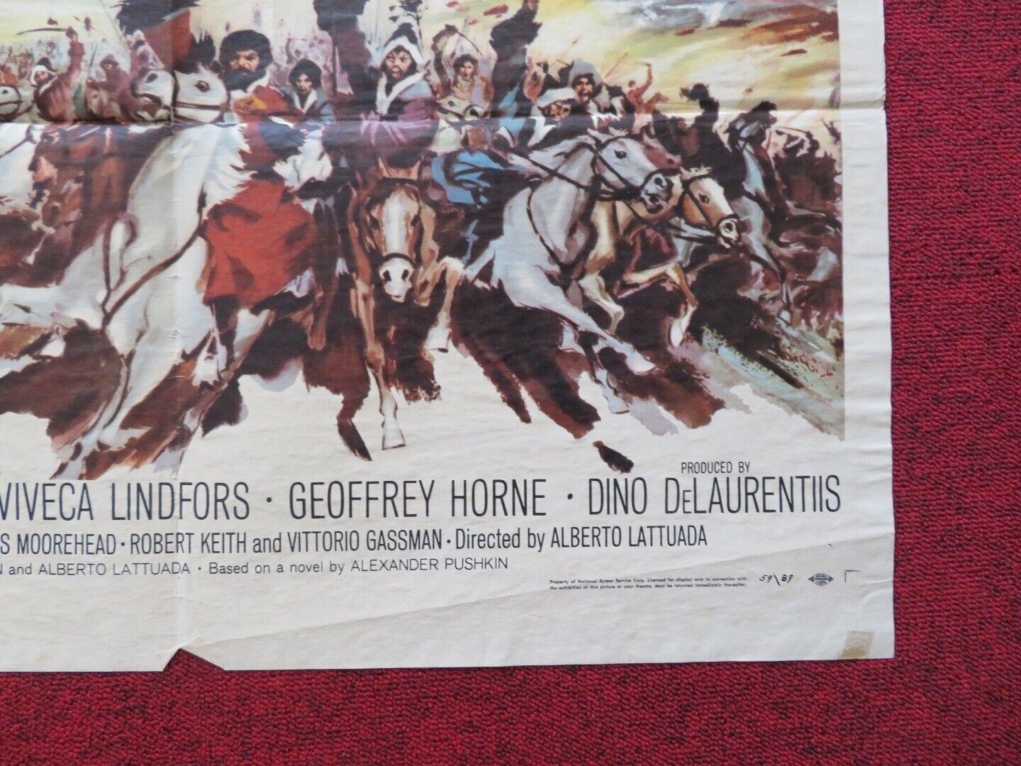 TEMPEST FOLDED US ONE SHEET POSTER VAN HEFLIN SILVANA MANGANO 1959 Movie posters