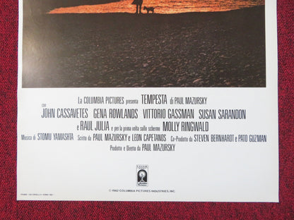 TEMPEST ITALIAN LOCANDINA POSTER JOHN CASSAVETES GENA ROWLANDS 1982 Rendezvous Cinema Movie posters