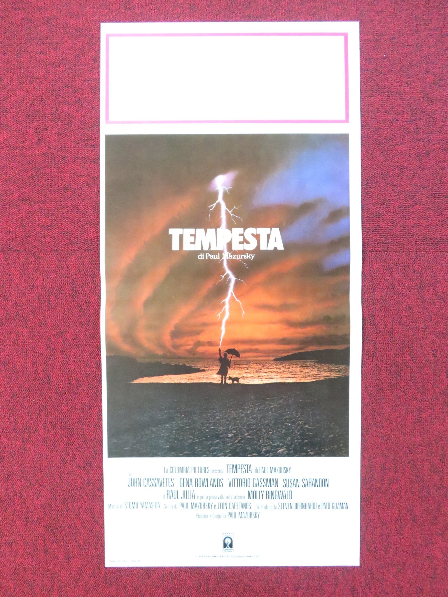 TEMPEST ITALIAN LOCANDINA POSTER JOHN CASSAVETES GENA ROWLANDS 1982 Rendezvous Cinema Movie posters
