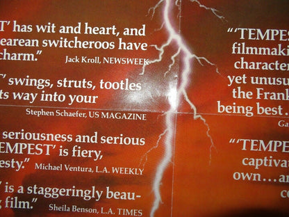 TEMPEST US ONE SHEET POSTER JOHN CASSAVETES GENA ROWLANDS 1982 Movie posters