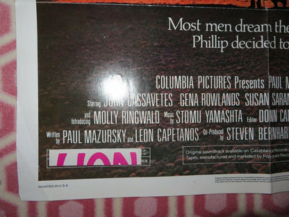 TEMPEST US ONE SHEET POSTER JOHN CASSAVETES GENA ROWLANDS 1982 Movie posters