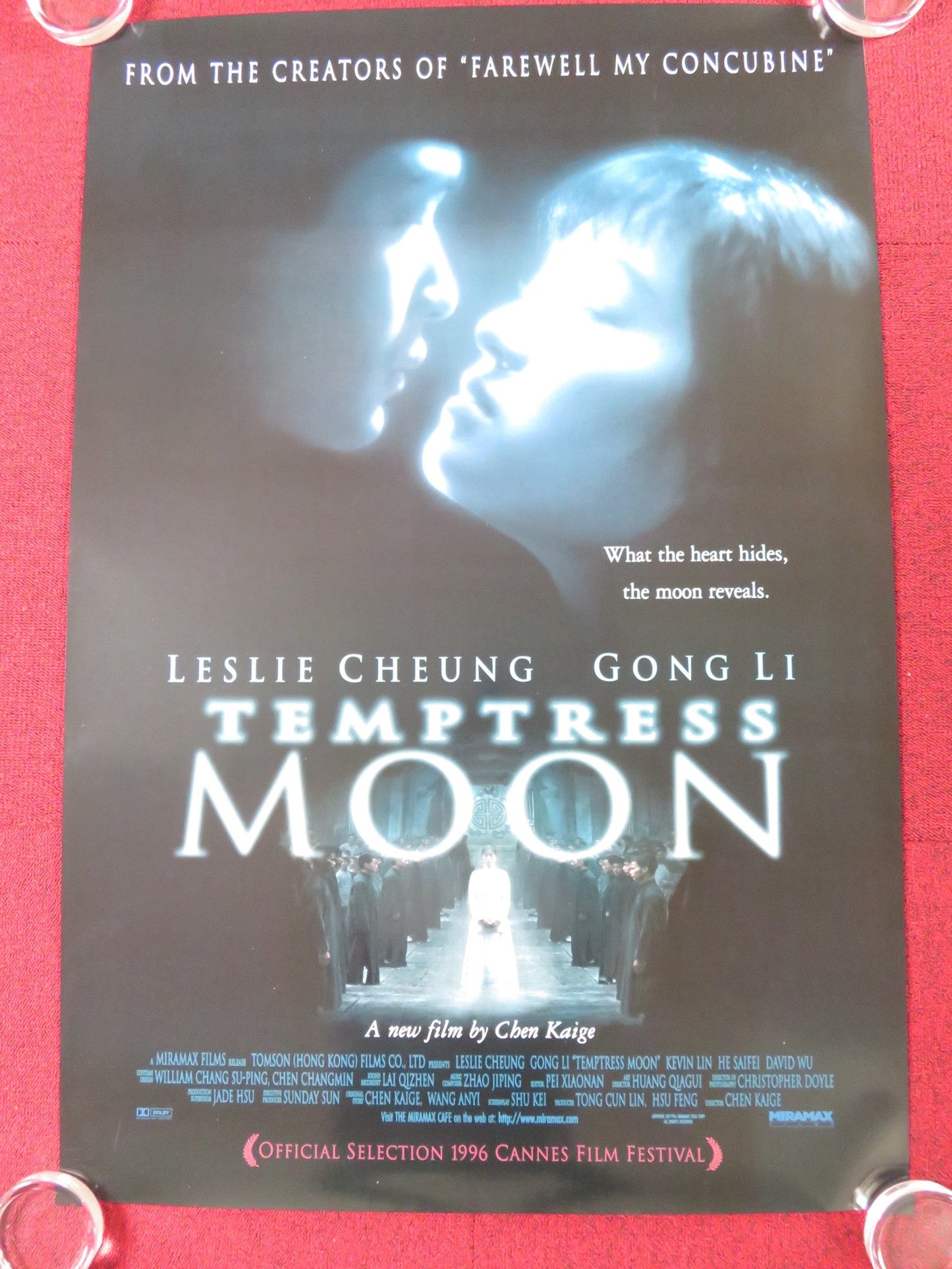 TEMPTRESS MOON US ONE SHEET ROLLED POSTER LESLIE CHEUNG GONG LI 1996 Rendezvous Cinema Movie posters