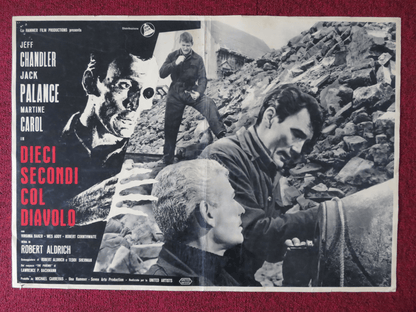 TEN SECONDS TO HELL ITALIAN FOTOBUSTA POSTER JEFF CHANDLER JACK PALANCE 1959 Rendezvous Cinema Movie posters