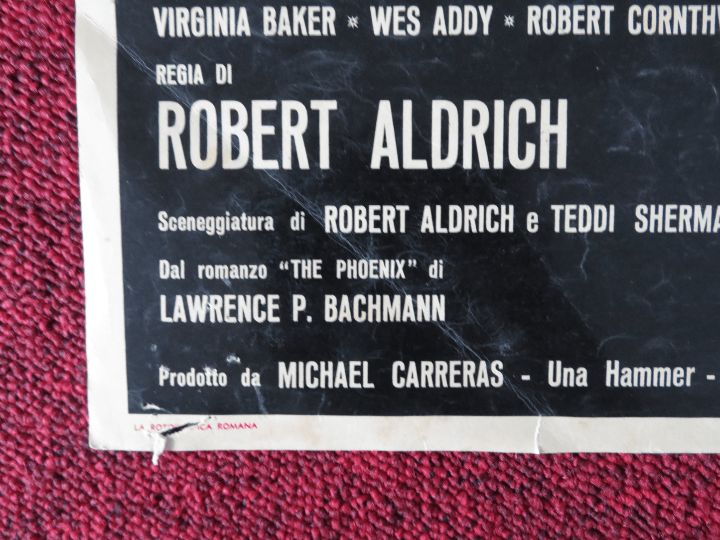 TEN SECONDS TO HELL ITALIAN FOTOBUSTA POSTER JEFF CHANDLER JACK PALANCE 1959 Rendezvous Cinema Movie posters