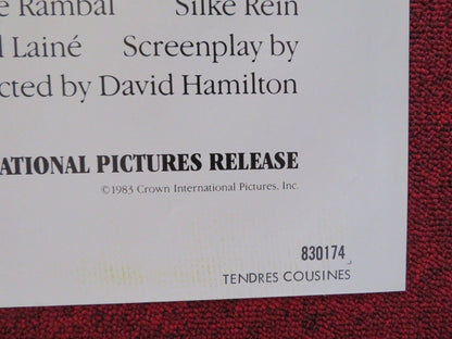 Tender Cousins ONE SHEET POSTER FOLDED DAVID HALMILTON 1983 Movie posters