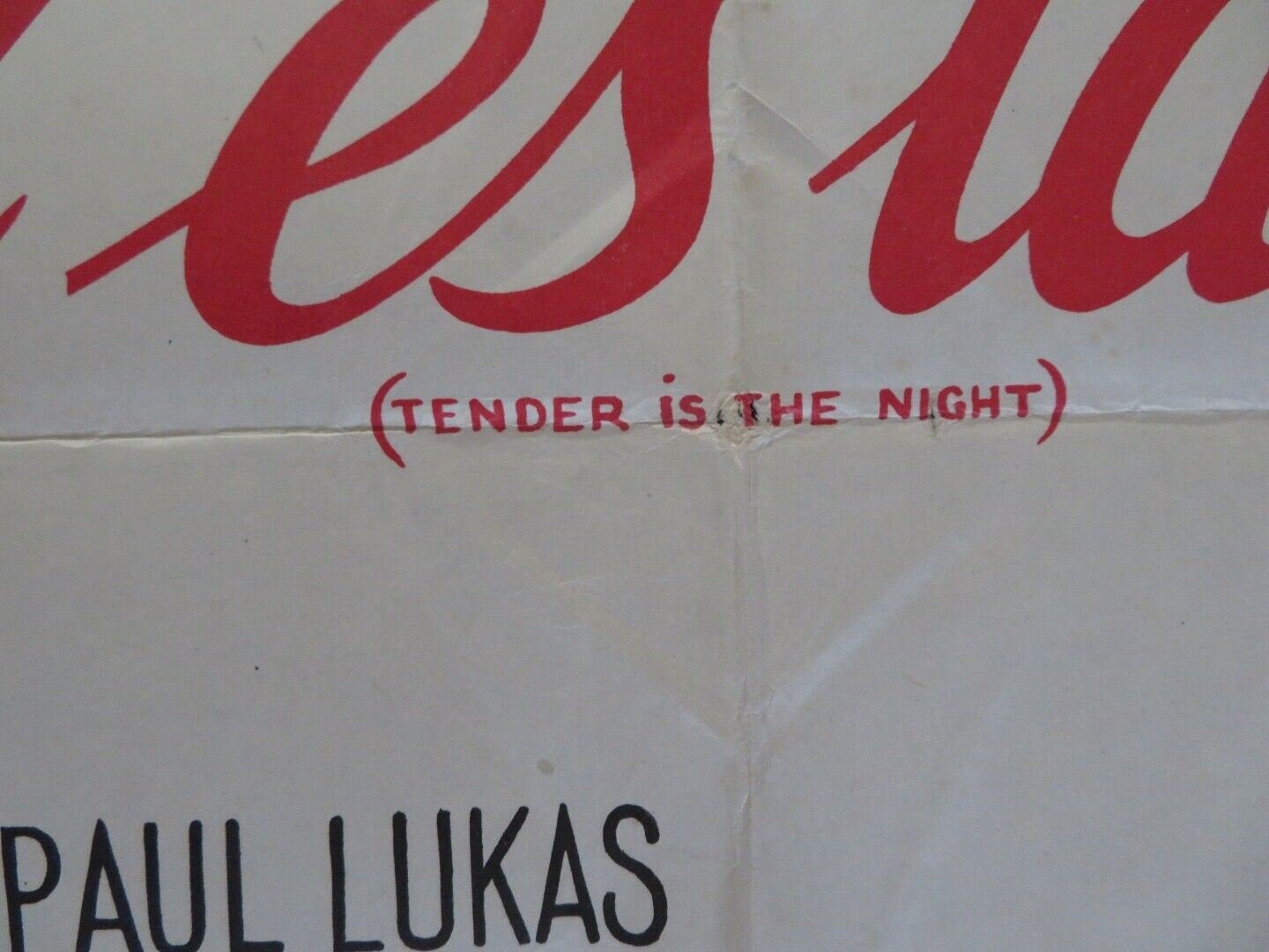 TENDER IS THE NIGHT MEXICO ONE SHEET FOLDED POSTER JOAN FONTAINE JASON ROBARDS Movie posters