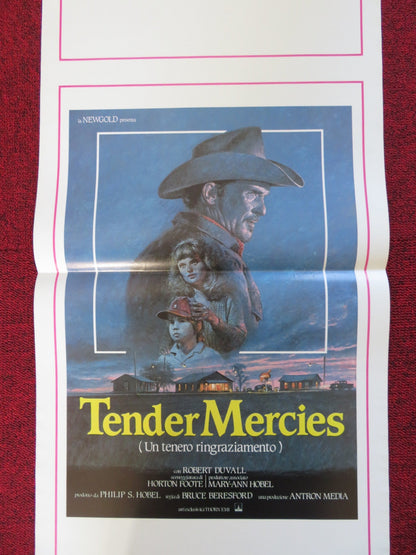 TENDER MERCIES ITALIAN LOCANDINA POSTER ROBERT DUVALL HORTON FOOTE 1984 Rendezvous Cinema Movie posters