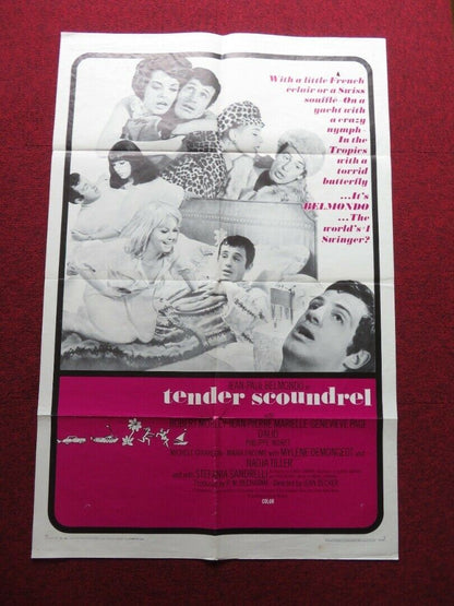 TENDER SCOUNDREL FOLDED US ONE SHEET POSTER JEAN - PAUL BELMONDO 1967 Movie posters