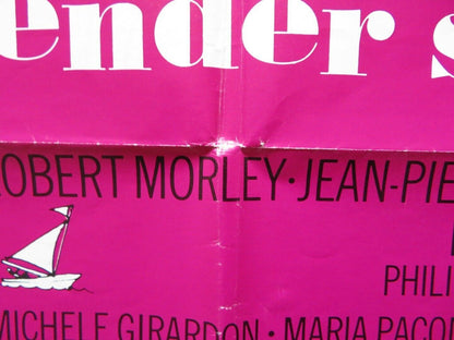 TENDER SCOUNDREL FOLDED US ONE SHEET POSTER JEAN - PAUL BELMONDO 1967 Movie posters