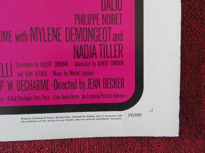 TENDER SCOUNDREL US HALF SHEET (22"x 28") POSTER JEAN - PAUL BELMONDO 1967 Movie posters