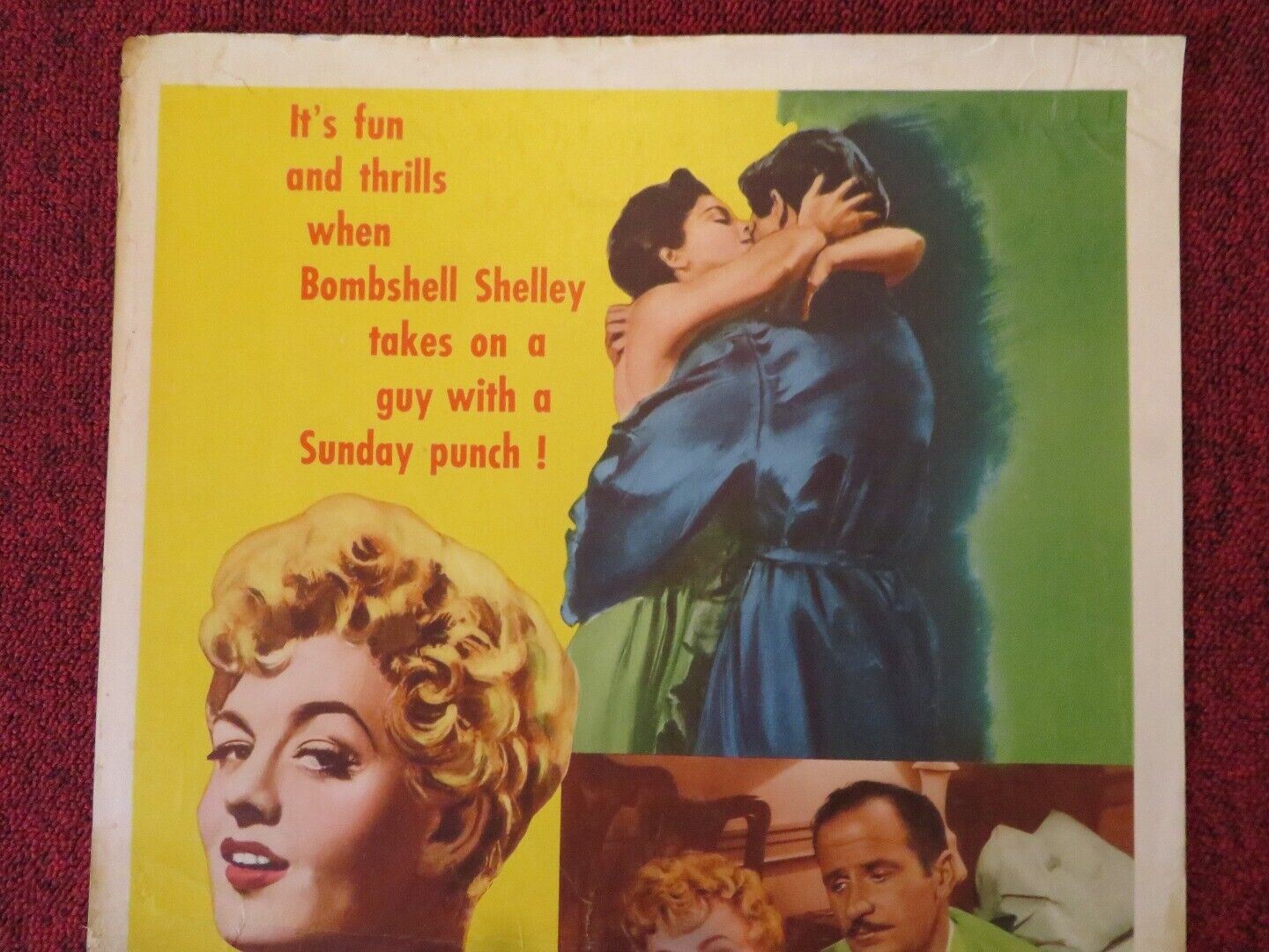 TENNESSEE CHAMP US INSERT (14"x 36") POSTER SHELLEY WINTERS KEENAN WYNN 1954 Movie posters