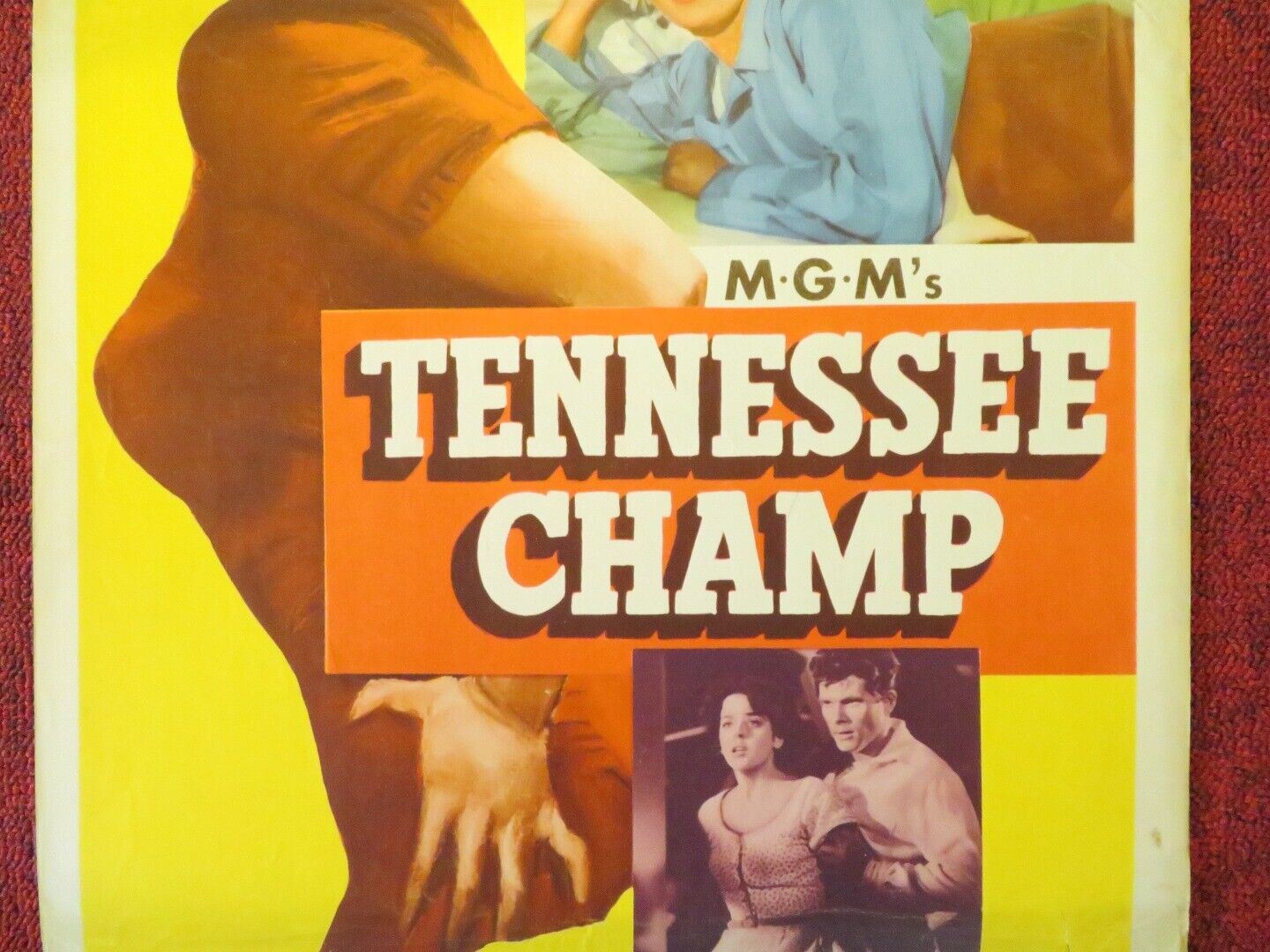 TENNESSEE CHAMP US INSERT (14"x 36") POSTER SHELLEY WINTERS KEENAN WYNN 1954 Movie posters