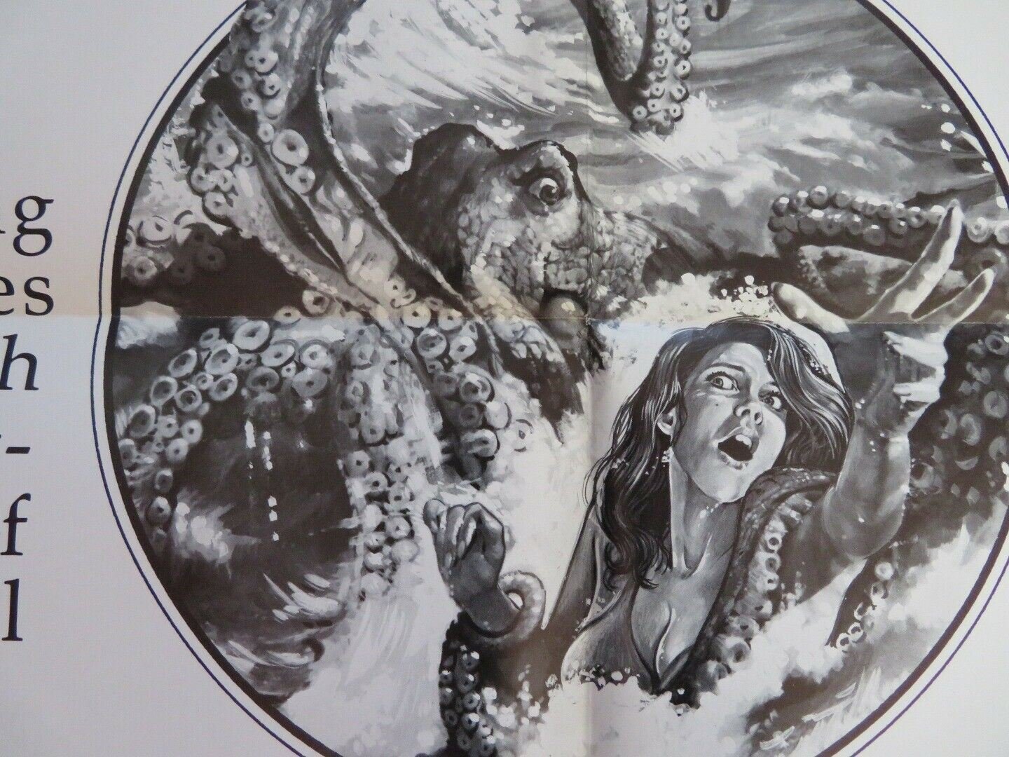 TENTACLES FOLDED US ONE SHEET POSTER JOHN HUSTON 1977 Movie posters