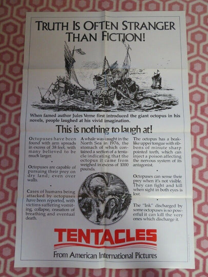 TENTACLES FOLDED US ONE SHEET POSTER JOHN HUSTON 1977 Movie posters