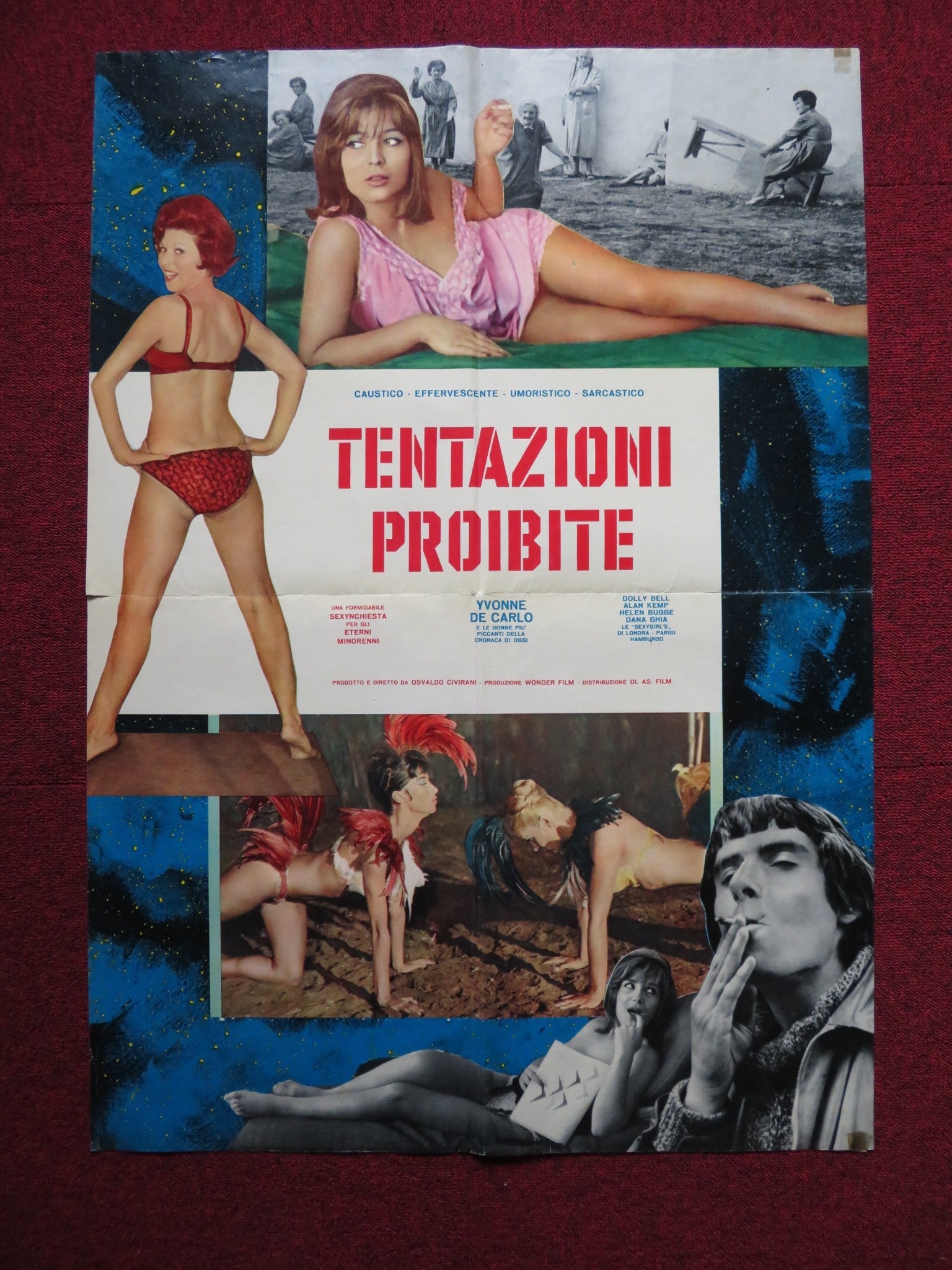 TENTAZIONI PROIBITE ITALIAN FOGLIO POSTER NELLA ASARO BRIGGITE BARDOT 1965 Rendezvous Cinema Movie posters