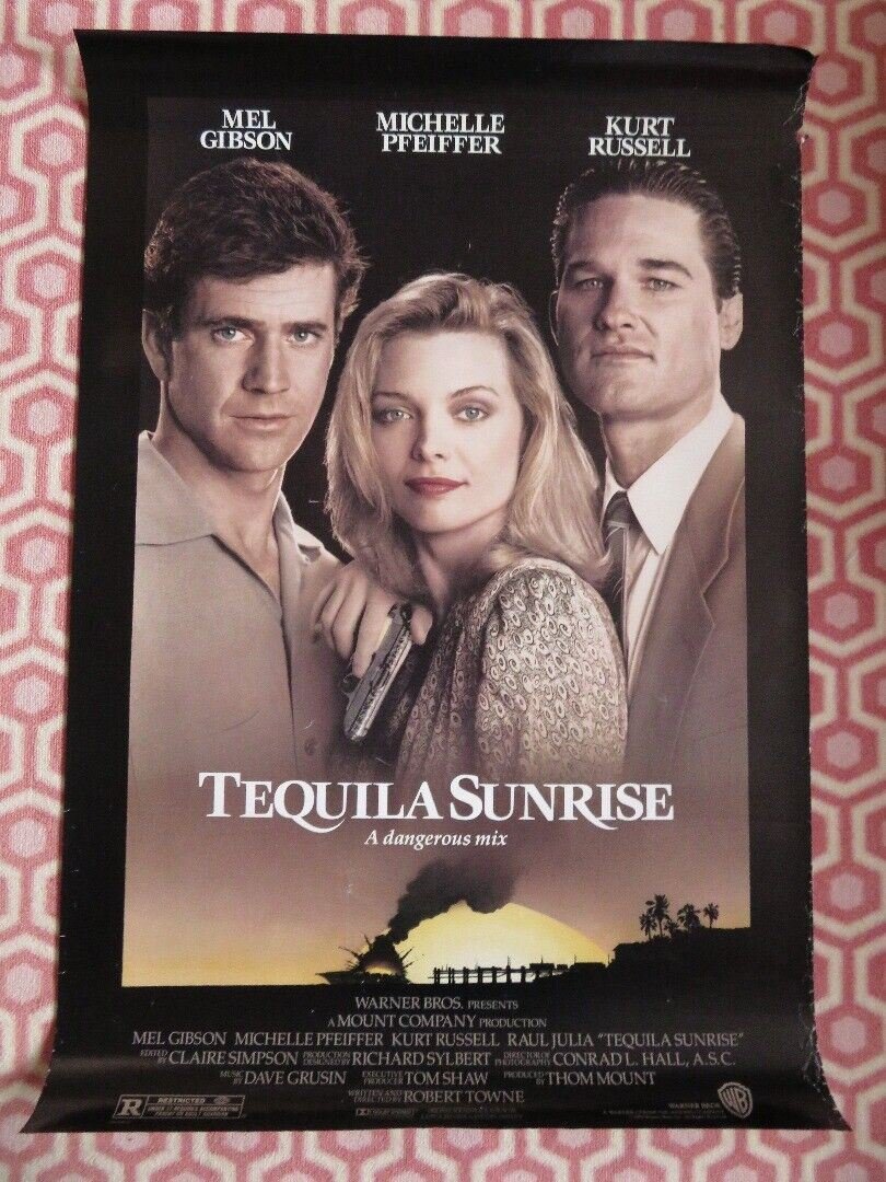 TEQUILA SUNRISE ONE SHEET ROLLED POSTER MEL GIBSON KURT RUSSELL 1988 - Rendezvous Cinema