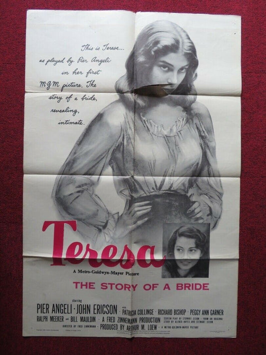 TERASA USA ONE SHEET FOLDED POSTER JOHN ERICSON PIER ANGELI 1951 Movie posters