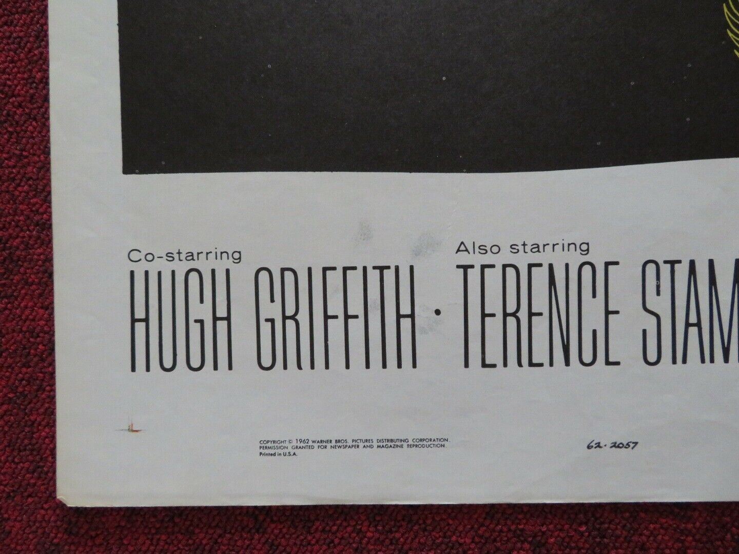 TERM OF TRIAL FOLDED US ONE SHEET POSTER LAURENCE OLIVIER SARAH MILES 1962 - Rendezvous Cinema