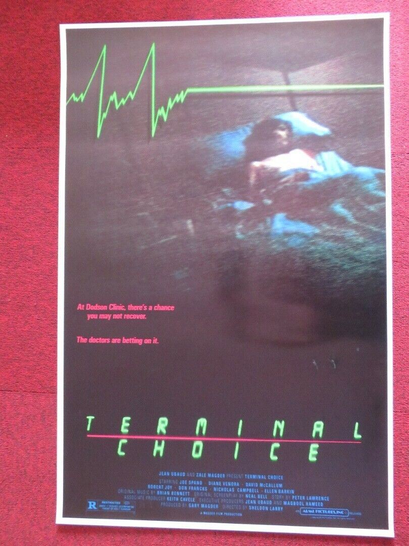 TERMINAL CHOICE (26" X 40") US ONE SHEET ROLLED POSTER JOE SPANO 1985 Movie posters