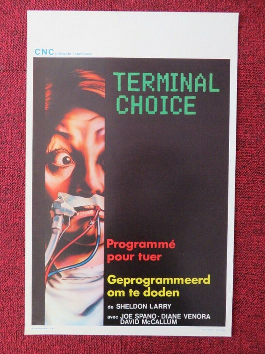 TERMINAL CHOICE BELGIUM (21"x14") POSTER JOE SPANO DIANE VENORA 1985 Movie posters