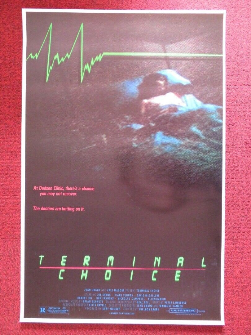 TERMINAL CHOICE US ONE SHEET ROLLED POSTER JOE SPANO 1985 Movie posters