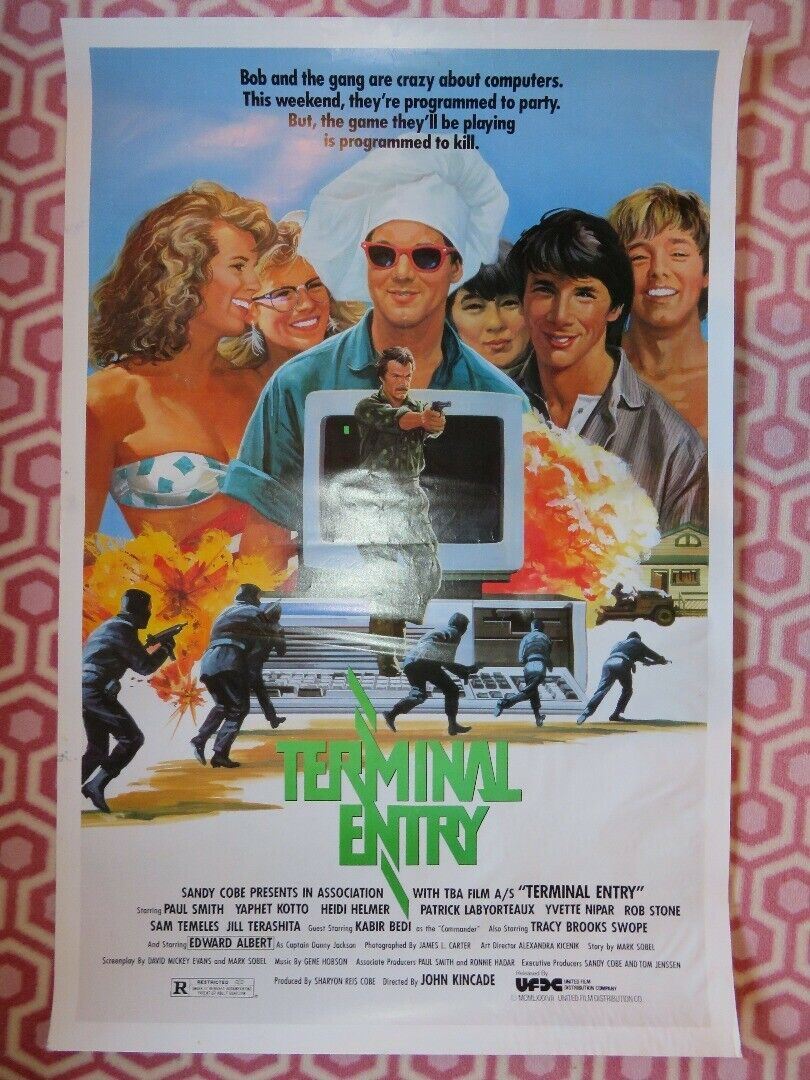 TERMINAL ENTRY US ONE SHEET ROLLED POSTER PAUL SMITH HEIDI HELMER '87 Movie posters