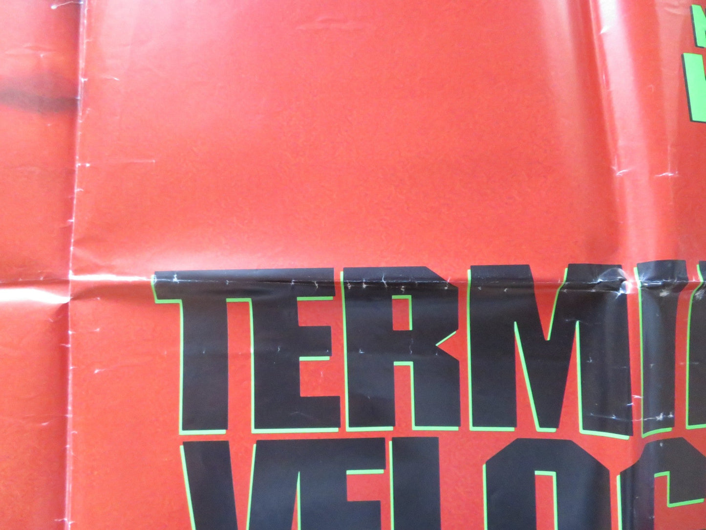 TERMINAL VELOCITY UK QUAD POSTER FOLDED CHARLIE SHEEN NASTASSJA KINSKI 1994 Rendezvous Cinema Movie posters