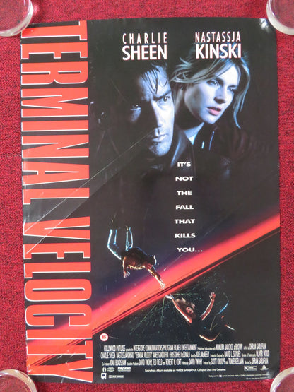 TERMINAL VELOCITY VHS POSTER CHARLIE SHEEN NASTASSJA KINSKI 1994 Rendezvous Cinema Movie posters