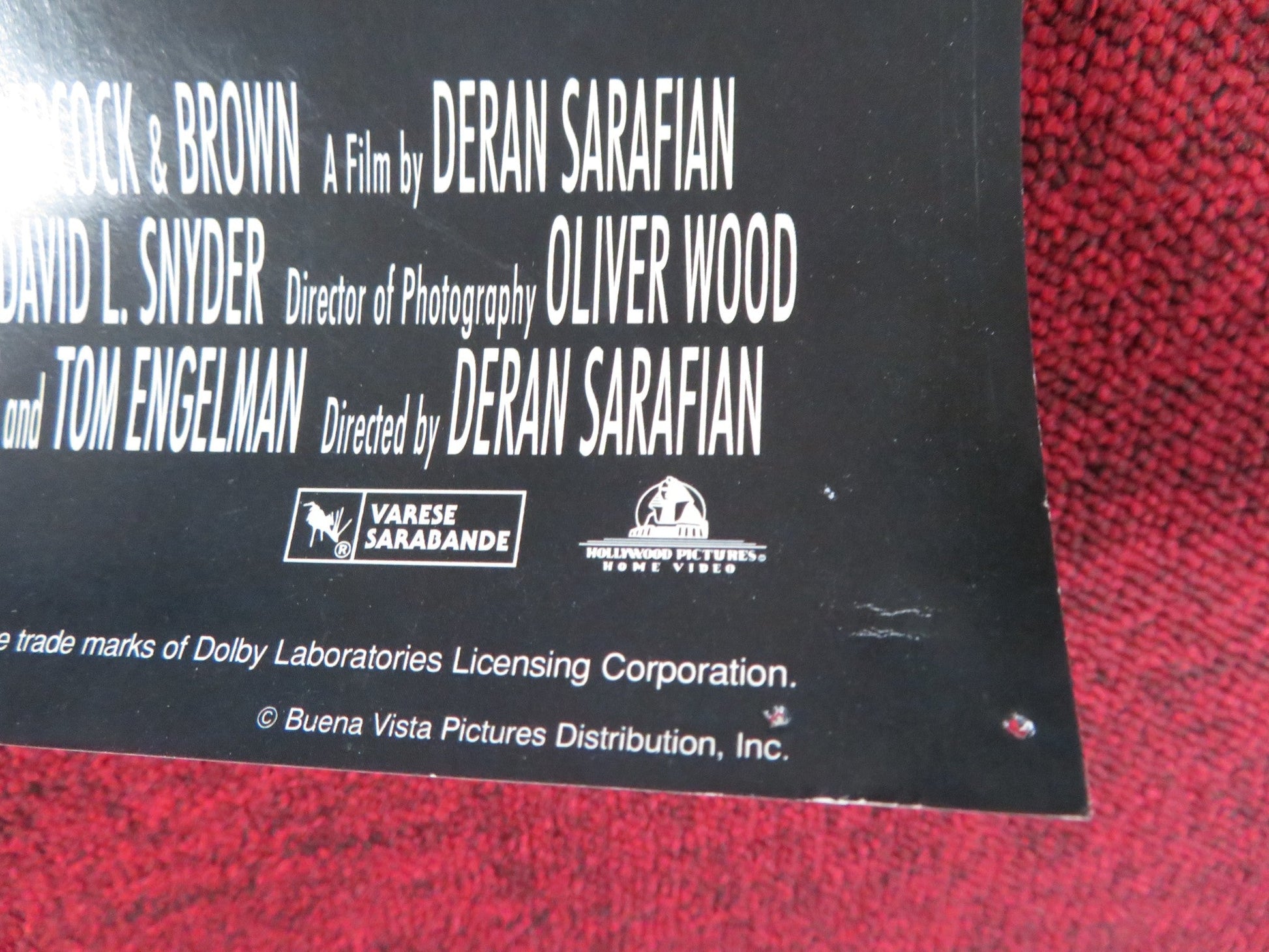 TERMINAL VELOCITY VHS POSTER CHARLIE SHEEN NASTASSJA KINSKI 1994 Rendezvous Cinema Movie posters